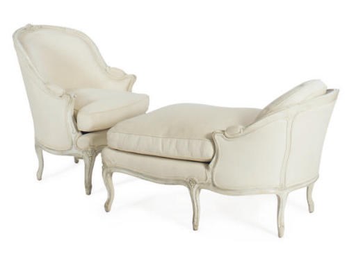 A FRENCH CREAM-PAINTED DUCHESSE BRISEE,