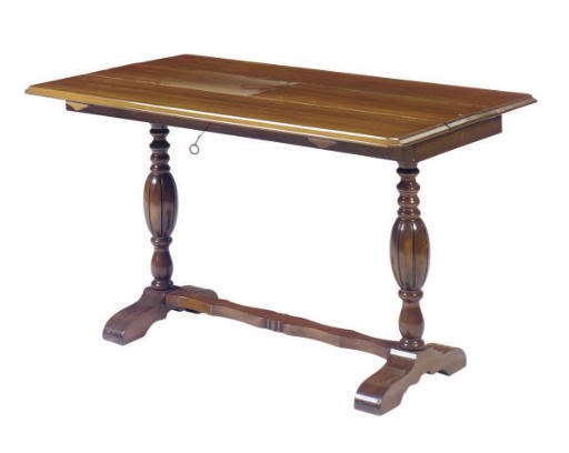 A MAHOGANY EXTENDING CENTER TABLE,