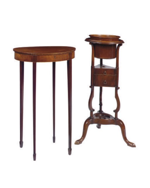A GEORGE III MAHOGANY BOWL-STAND,