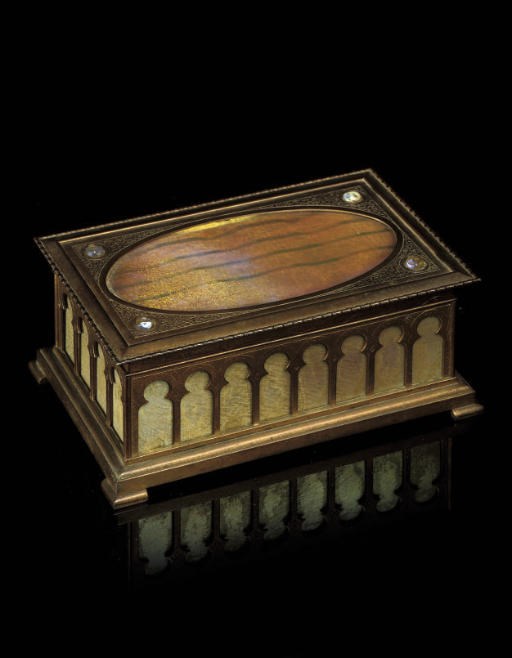 TIFFANY STUDIOS; CASKET
