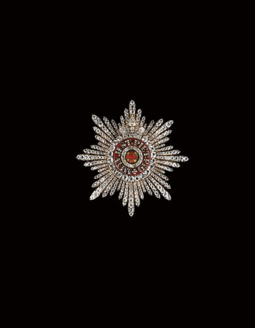 A star of the Order of St. Anne with paste diamonds