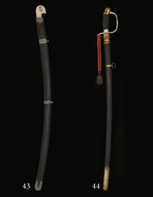A caucasian silver and niello shashka