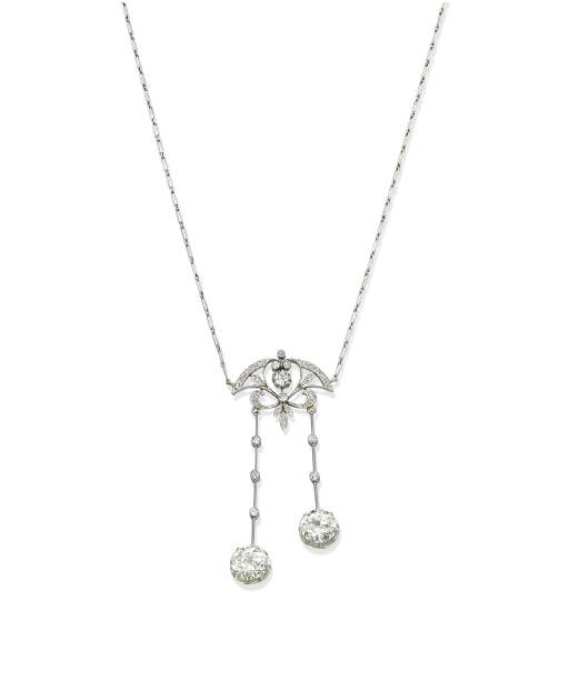 A BELLE EPOQUE DIAMOND NEGLIGEE PENDANT