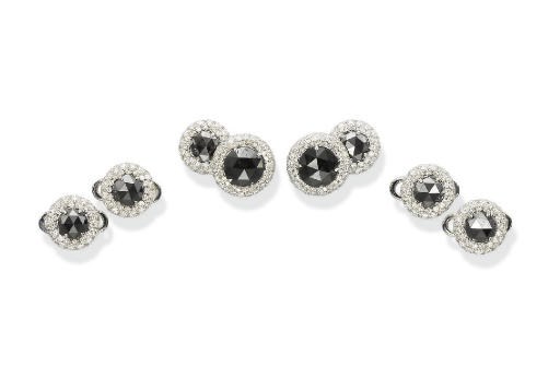 A COLOURED DIAMOND AND DIAMOND DRESS-SET, BY MARGHERITA BURGENER