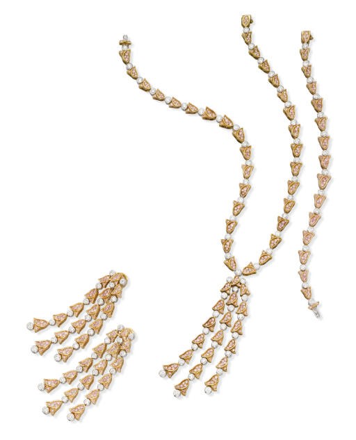 A SUITE OF COLOURED DIAMOND AND DIAMOND JEWELLERY, BY GRAFF