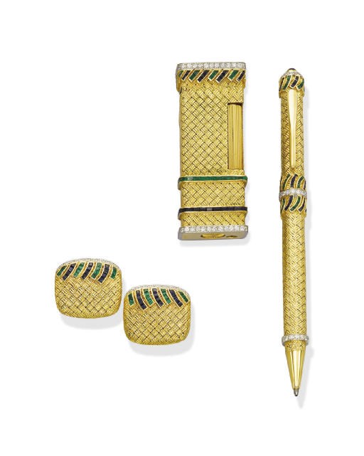 A GROUP OF GOLD, DIAMOND, SAPPHIRE AND EMERALD JEWELLERY, BY OSCAR HEYMAN & BROTHERS
