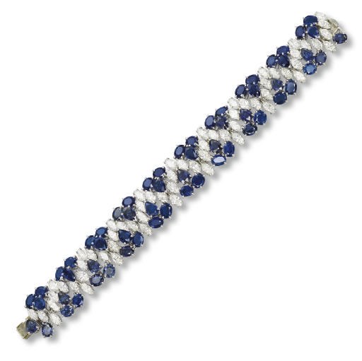 A SAPPHIRE AND DIAMOND BRACELET, BY KERN