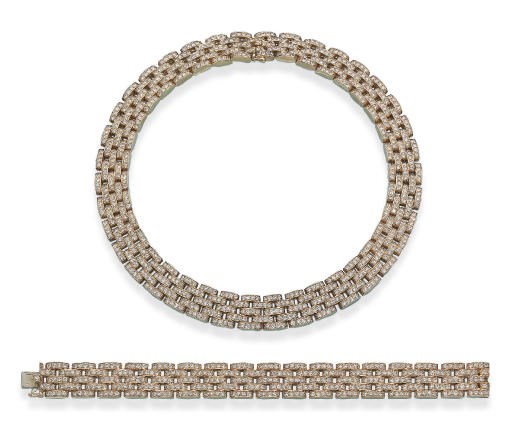 A SET OF GOLD AND DIAMOND JEWELLERY, BY CARTIER