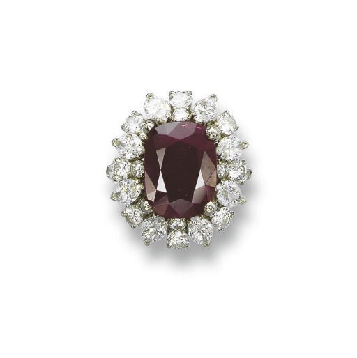 A RUBY AND DIAMOND RING, BY BULGARI