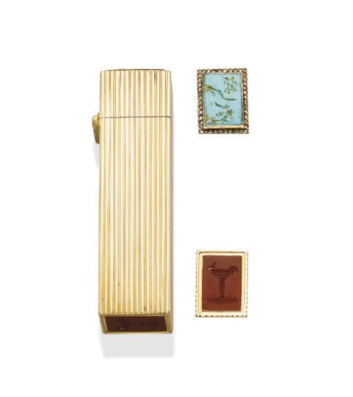 AN ANTIQUE INTAGLIO, GOLD AND DIAMOND ETUI A CIRE, BY FABERGÉ