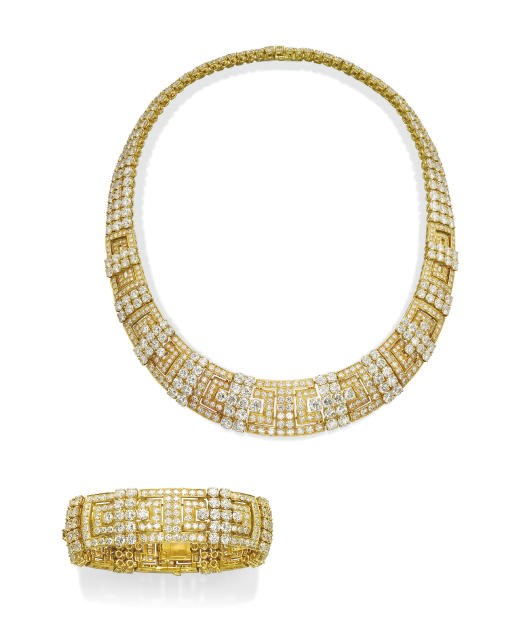 A SUITE OF DIAMOND JEWELLERY, BY CARTIER