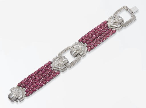 BRACELET RUBIS ET DIAMANTS