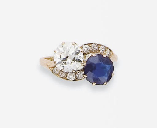 BAGUE TOI ET MOI SAPHIR ET DIAMANTS