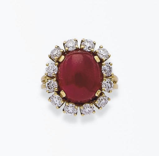 BAGUE RUBIS ET DIAMANTS