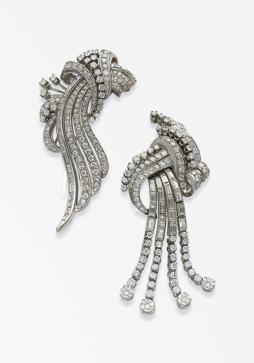 PAIRE DE CLIPS DIAMANTS