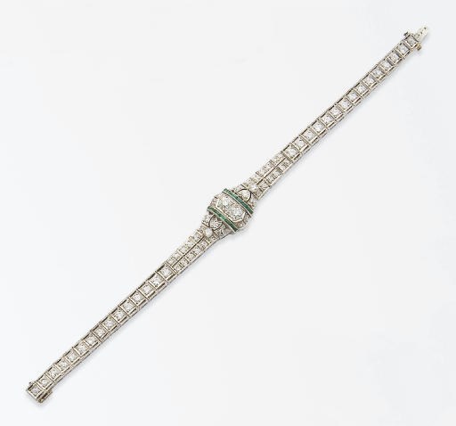 BRACELET EMERAUDES ET DIAMANTS