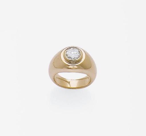 BAGUE CHEVALIERE DIAMANT, PAR MELLERIO