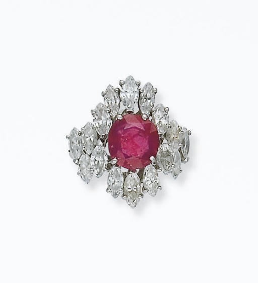 BAGUE RUBIS ET DIAMANTS