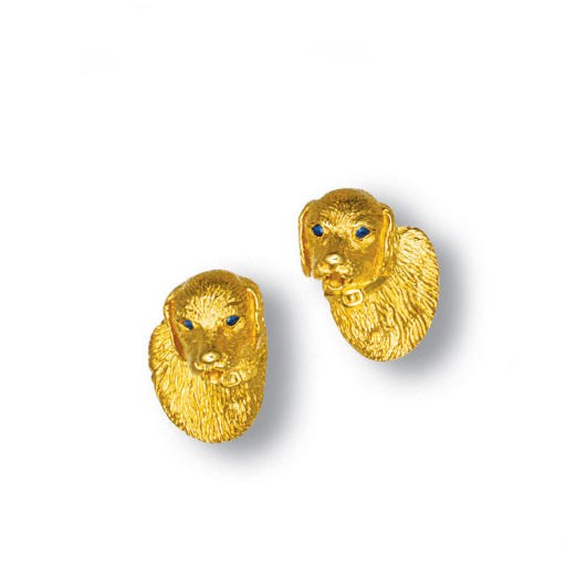 A PAIR OF 18K GOLD CUFFLINKS, BY TIFFANY & CO.