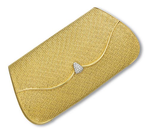AN 18K GOLD AND DIAMOND EVENING BAG