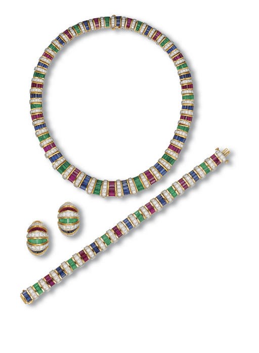A SUITE OF MULTI-GEM AND DIAMOND JEWELLERY, BY GRAFF