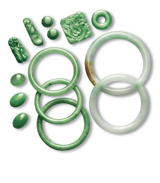 A GROUP OF JADEITE JEWELLERY