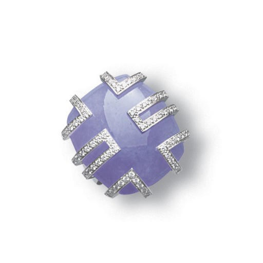 A JADEITE AND DIAMOND RING, BY CARTIER