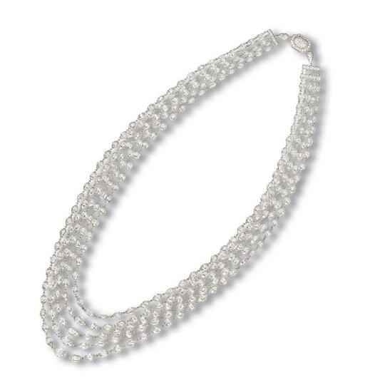 A MULTI-STRAND DIAMOND NECKLACE