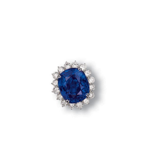 AN IMPORTANT SAPPHIRE AND DIAMOND RING