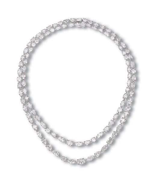 A PAIR OF ELEGANT DIAMOND NECKLACES