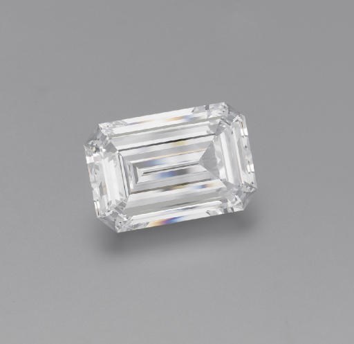 AN ELEGANT UNMOUNTED RECTANGULAR-CUT DIAMOND
