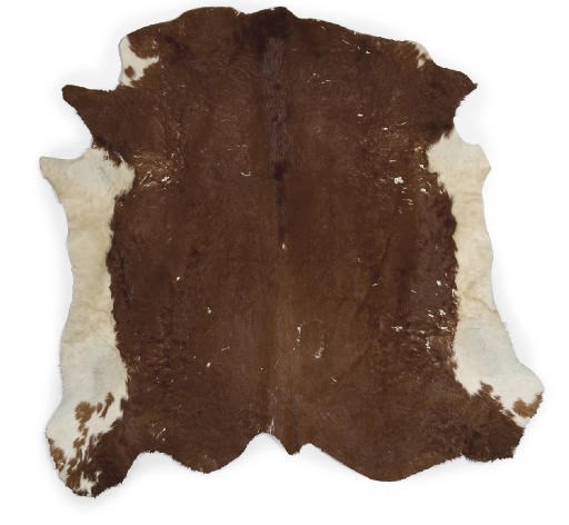 TWO COWHIDE RUGS