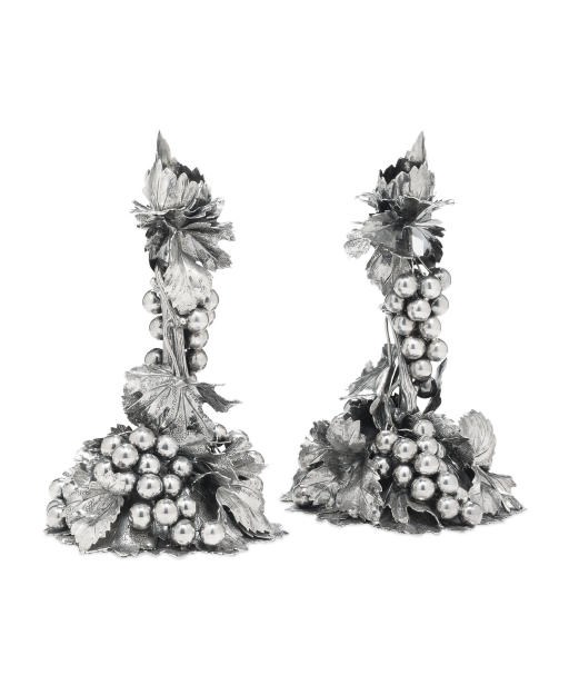 A PAIR OF SILVER CANDLESTICKS, BY BUCCELLATI