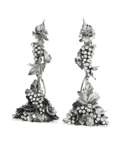 A PAIR OF SILVER CANDLESTICKS, BY BUCCELLATI