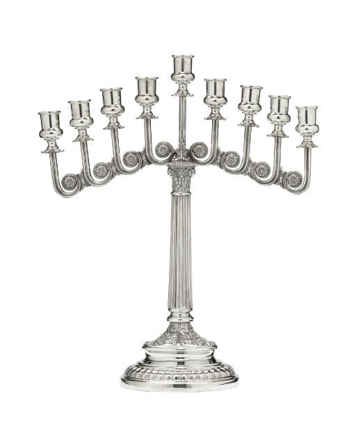 A SILVER MENORAH, BY BUCCELLATI