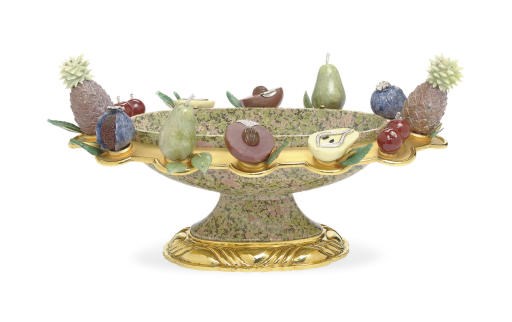 A MULTI-GEM, DIAMOND AND GOLD FRUIT BOWL,
BY MOUAWAD