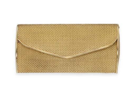 A GOLD EVENING BAG, BY HERMES