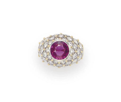 A RUBY AND DIAMOND RING, BY BUCCELLATI