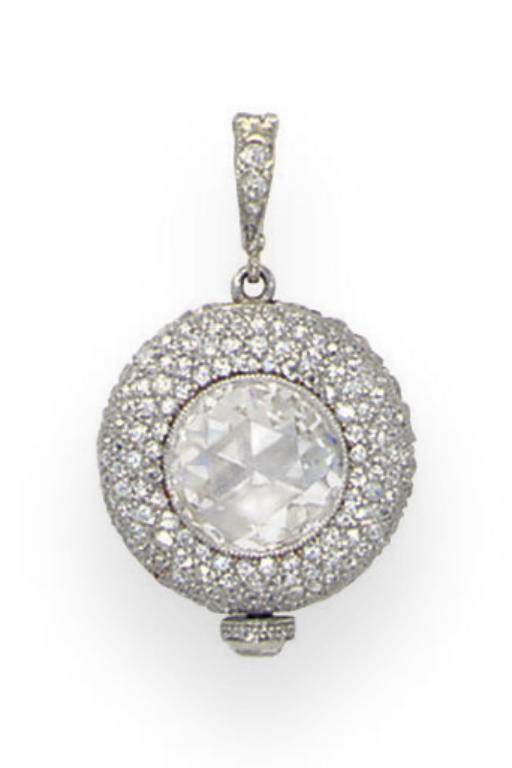 A BELLE EPOQUE DIAMOND PENDANT-WATCH, BY GOLAY, FILS & STAHL