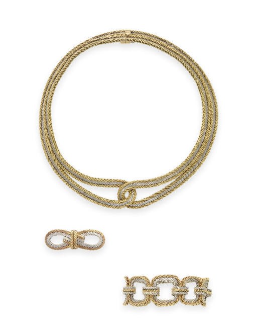 A SET OF BI-COLORED GOLD JEWELRY, BY BUCCELLATI