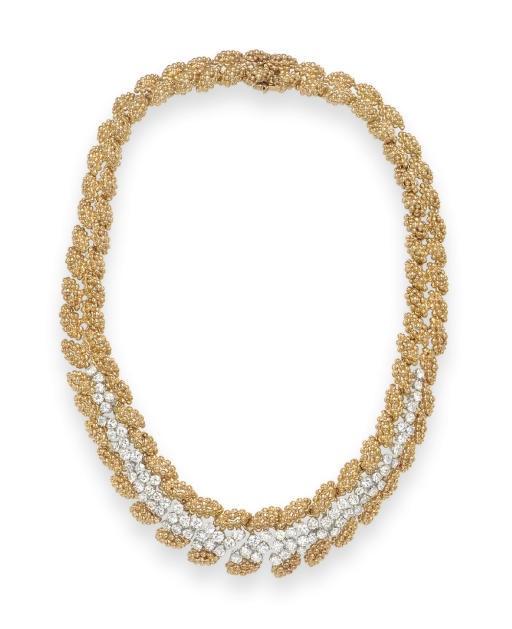 A GOLD AND DIAMOND NECKLACE, BY DAVID WEBB