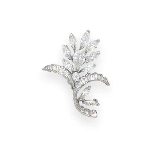 A DIAMOND BROOCH