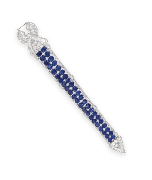 A SAPPHIRE AND DIAMOND BRACELET