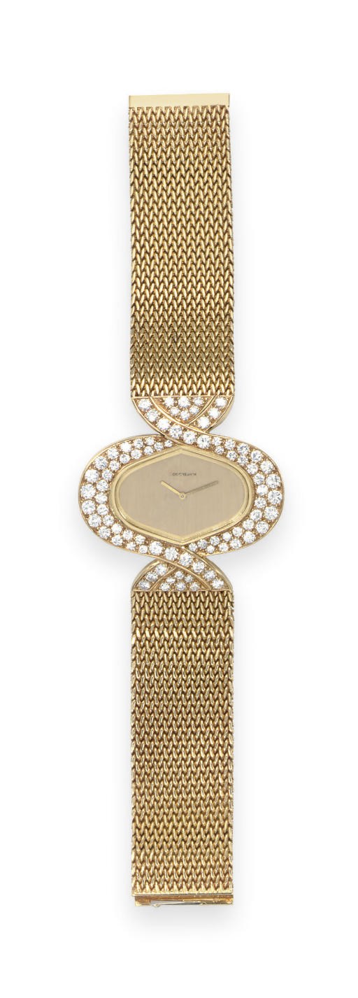 A GOLD AND DIAMOND WRISTWATCH, BY BOUCHERON
