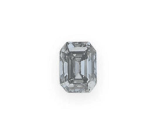 AN UNMOUNTED RECTANGULAR-CUT COLORED DIAMOND