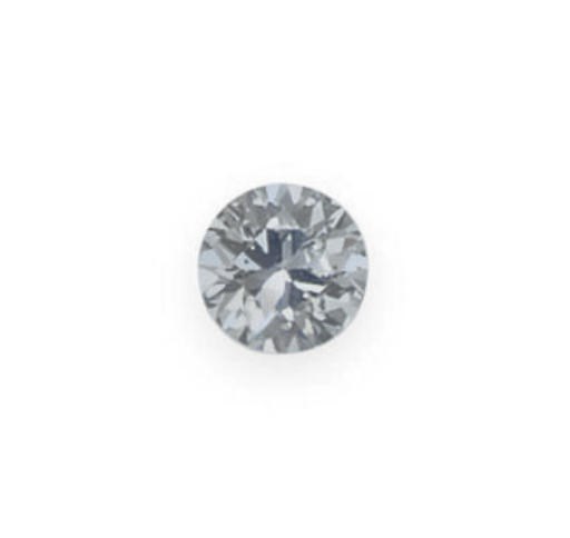 AN UNMOUNTED CIRCULAR-CUT COLORED DIAMOND
