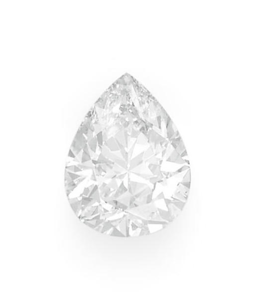 A MAGNIFICENT UNMOUNTED PEAR-SHAPED DIAMOND