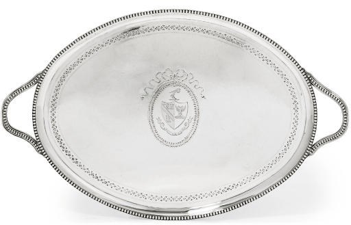 A GEORGE III SILVER TRAY