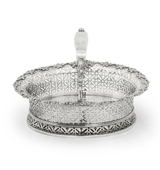 A GEORGE II SILVER BASKET