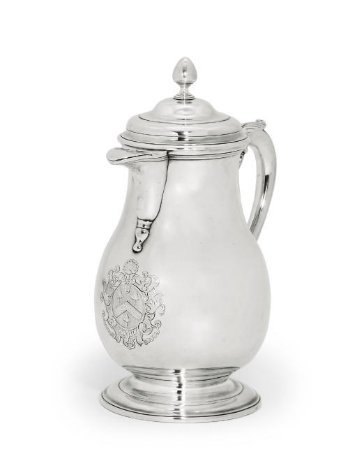 A GEORGE II SILVER BEER-JUG